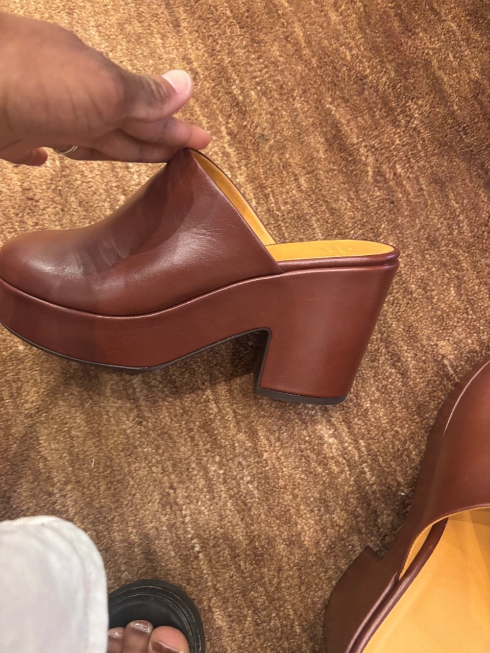 Sezane High Callie Mules Vintage Mocha - Size 39